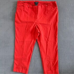 Soho Apparel Dressy Capri Comfort Pants 16 Tomato Red